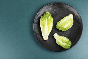 Group of Romaine lettuce hearts photo