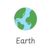 Earth planet icon. Vector illustration.