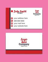 Simple clean elegant abstract minimal company creative modern corporate professional name visiting business card design template Free Vector