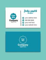 Simple clean elegant abstract minimal company creative modern corporate professional name visiting business card design template Free Vector