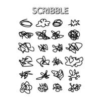 Set of abstract scribble doodles collections vector