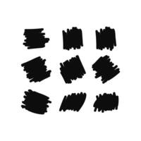 Set of abstract scribble bold pen vector pencil design elements