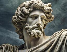 AI generated Roman Or greek sculpture photo