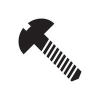 tornillo y nuez icono logo vector diseño
