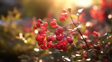 ai generado hermosa Fruta borroso antecedentes generativo ai foto