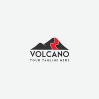 volcán montaña logo vector