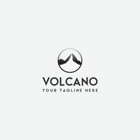 volcán montaña logo vector