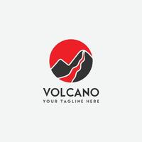 volcán montaña logo vector