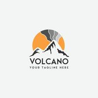 volcán montaña logo vector