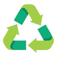 verde reciclar icono vector