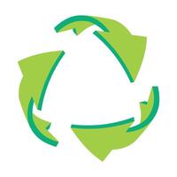 verde reciclar icono vector