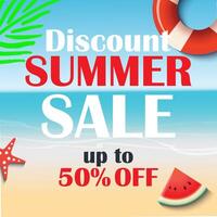 Summer sale banner vector