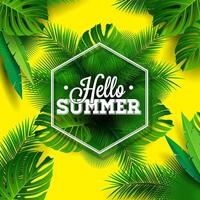 Hello summer banner vector