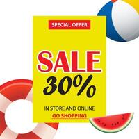 Summer sale banner vector