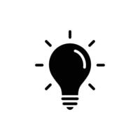 light bulb icon vector