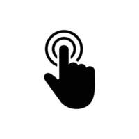 Clicking cursor, pointing hand clicks icon vector