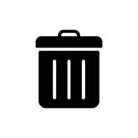 basura lata icono. Eliminar símbolo vector