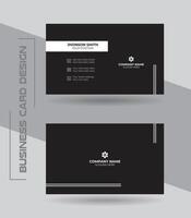 Simple and minimal black and white color corporate business or visiting card design. vector