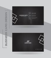 Simple and minimal black and white color corporate business or visiting card design. vector