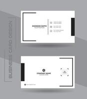 Simple and minimal black and white color corporate business or visiting card design. vector