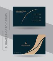 Elegant luxury minimal simple style business card template. vector