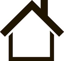 Stencil house clipart Engraving home Vector illustration