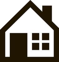 Stencil house clipart Engraving home Vector illustration