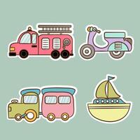 Vector Illustration of Cartoon Transportation.