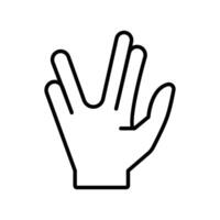 hand icon. outline icon vector