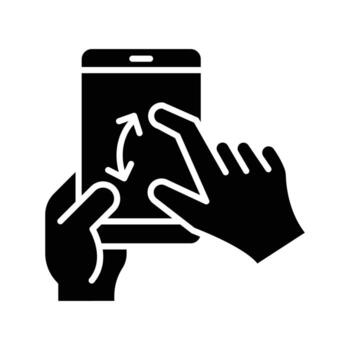 icono de la mano icono solido vector