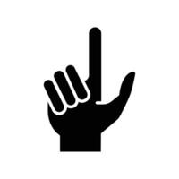 hand icon. solid icon vector