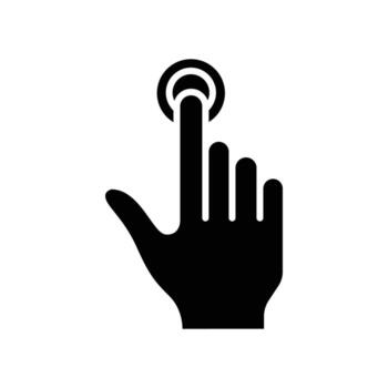 icono de la mano icono solido vector