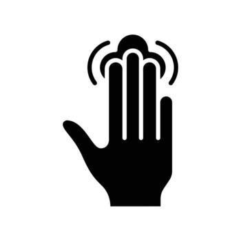 icono de la mano icono solido vector
