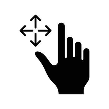 hand icon. solid icon vector