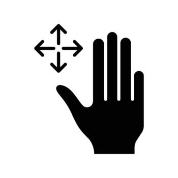 icono de la mano icono solido vector