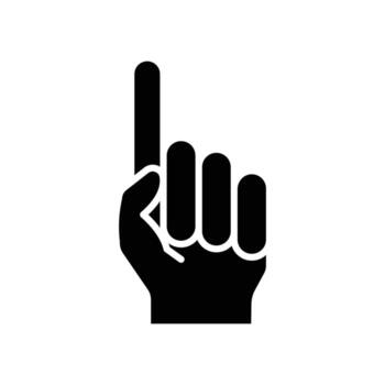 icono de la mano icono solido vector