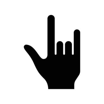 icono de la mano icono solido vector