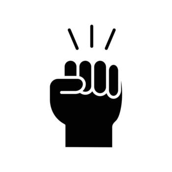 icono de la mano icono solido vector