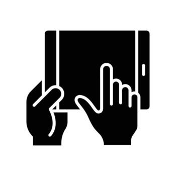 icono de la mano icono solido vector