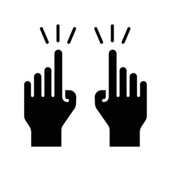 icono de la mano icono solido vector