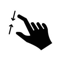 hand icon. solid icon vector