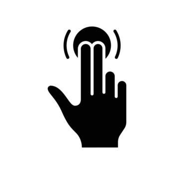 hand icon. solid icon vector