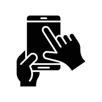 icono de la mano icono solido vector