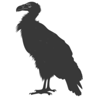 AI generated Silhouette vulture bird animal black color only png