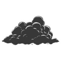 AI generated Silhouette cloud black color only png