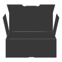 AI generated Silhouette cardboard open black color only png