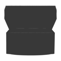 AI generated Silhouette cardboard open black color only png