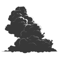 ai generado silueta nube negro color solamente png