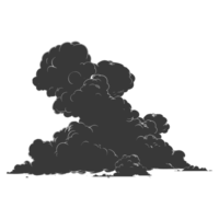 ai generato silhouette nube nero colore solo png