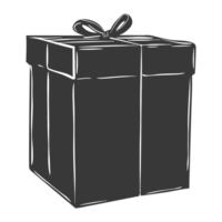 AI generated Silhouette cardboard package black color only png